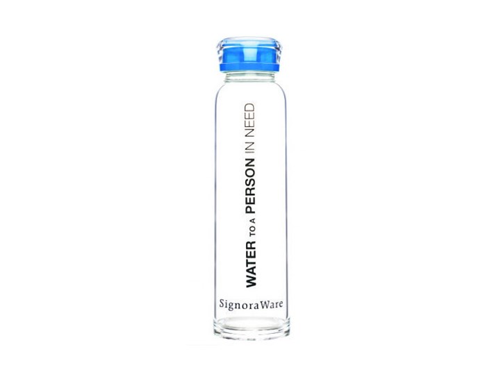 Signoraware Aqua Time Glass Bottle 390 ml