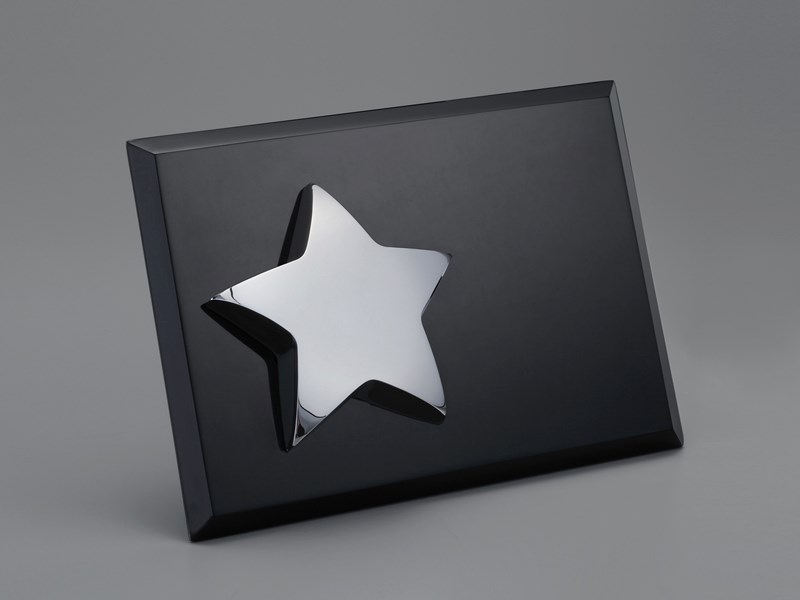 Acrylic Trophy with silver star