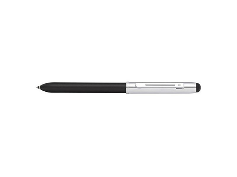 Sheaffer Metallic black barrel, chrome cap featuring nickel plate trim