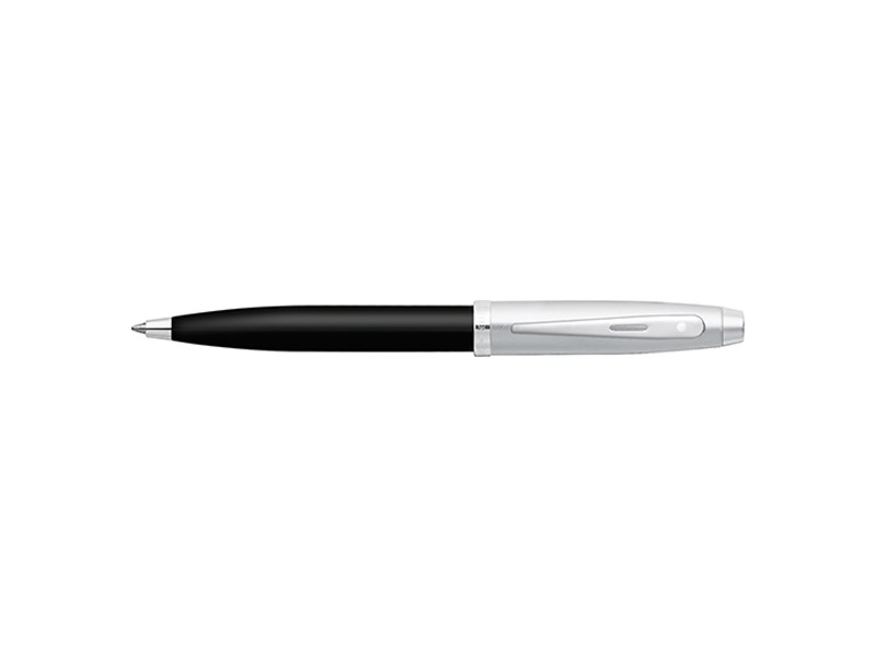 Sheaffer Gloss black barrel, brushed chrome cap featuring nickel plate trim BP